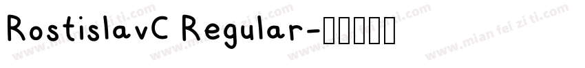 RostislavC Regular字体转换